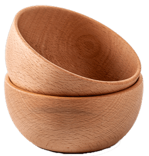 Empty Wooden Bowls